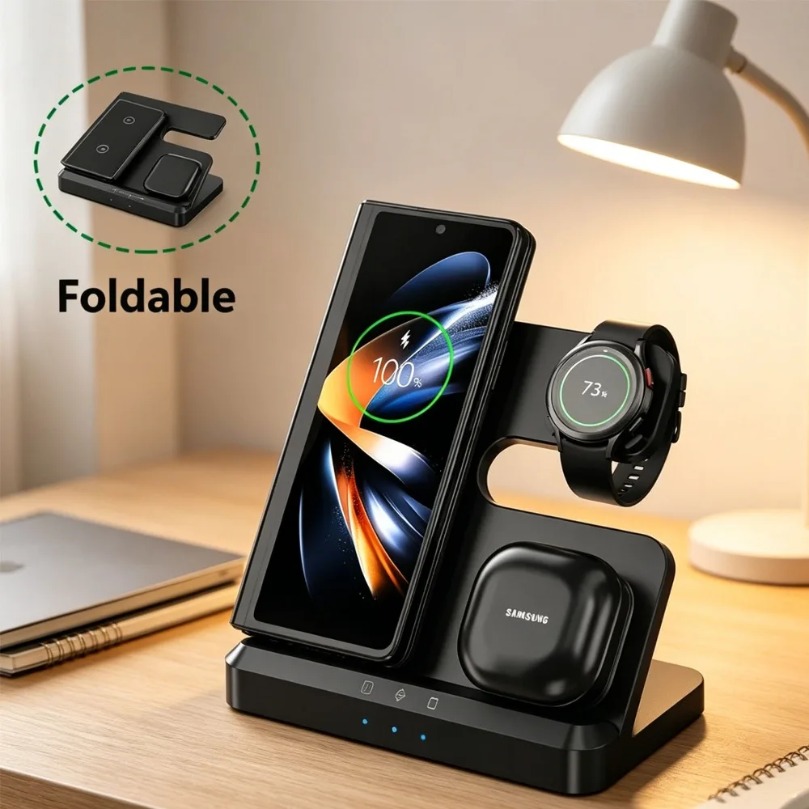 Phone Cooling Fan - Cargador Inalámbrico Rápido 3 en 1