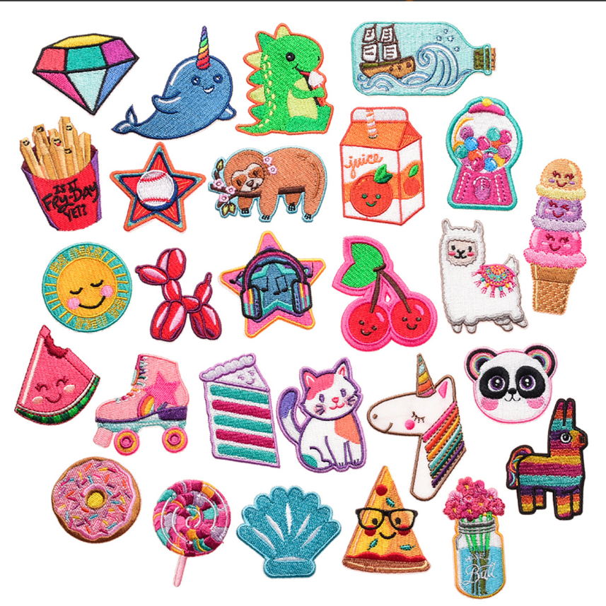 Phone Accessories Pictures - Parches bordados de animales y comida,