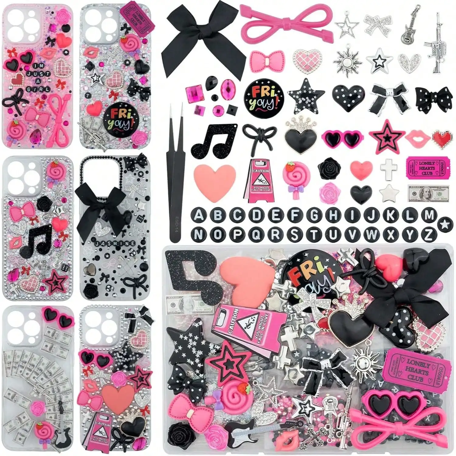 Phone Accessories Kit - Kit de 1050 piezas de dijes