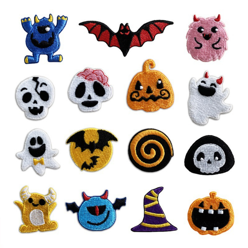 Phone Accessories Pictures - Parches bordados de hierro para Halloween,