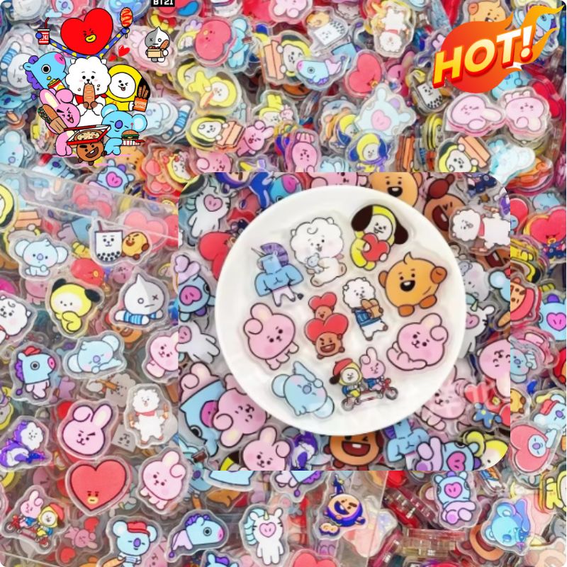 Phone Accessories Toys - 100 Mini Placas Acrílicas BT21, Accesorios