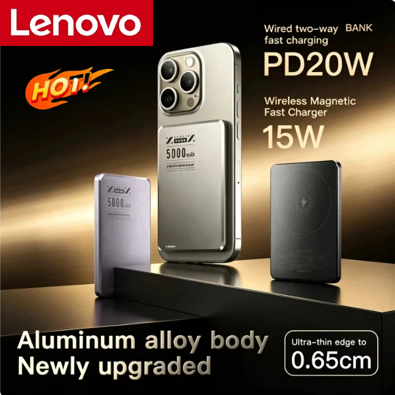 Power Bank Slim - Batería Externa Magnética Ultra Delgada Lenovo