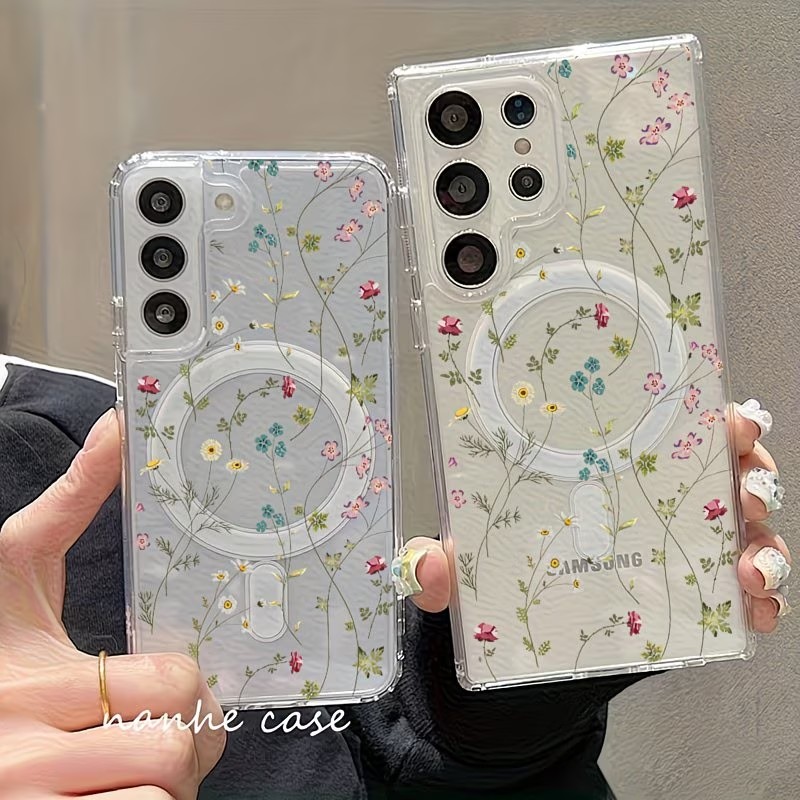 Phone Accessories And Cases - Funda Magnética con Diseño Floral para