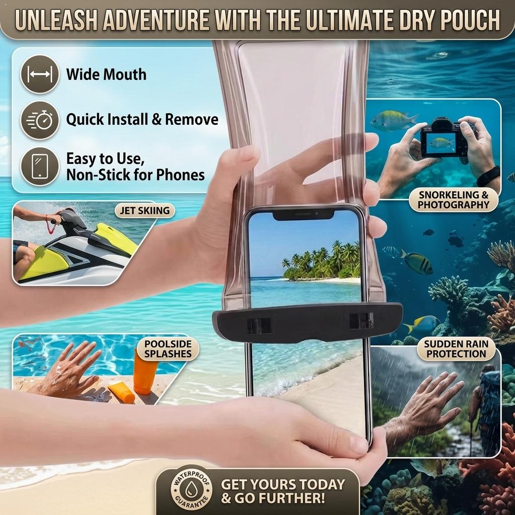 Phone Accessories Pouch - Funda Impermeable Transparente para Teléfono, Bolsa