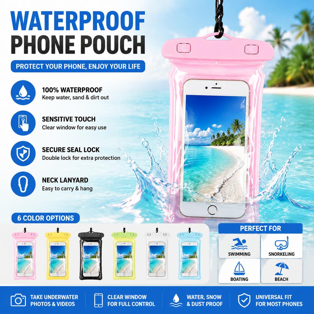 Funda Impermeable Transparente - Phone Accessories Pouch reseña y precio