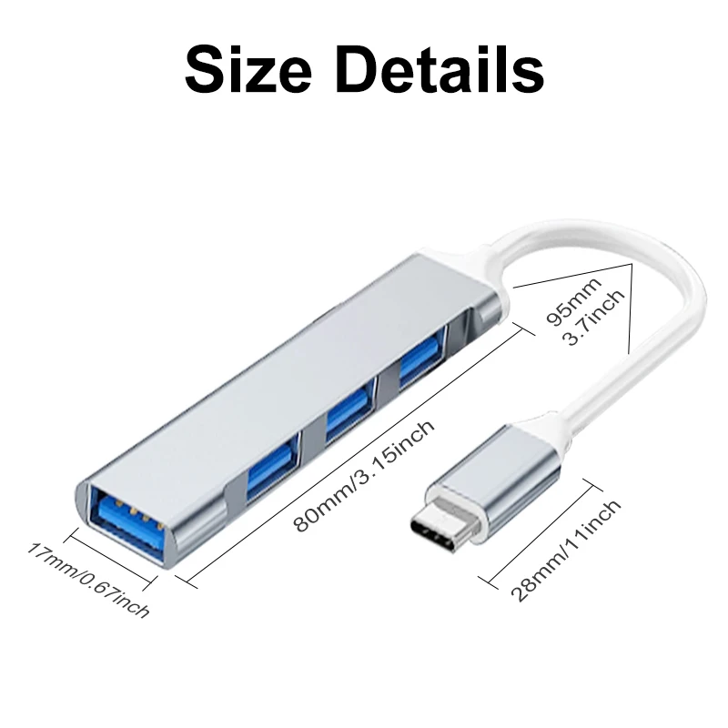 Adaptador Hub USB 3.0 4 en 1,  - Phone Accessories Distributor reseña y precio